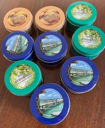 Nine Relaxing Seas Candles In Tins