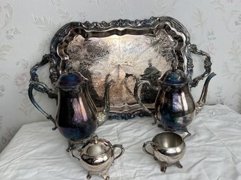 F.B. Rogers Silverplate Coffee Service With Large Tray