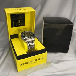 Beautiful Brand New $695 INVICTA SPECIALTY CHRONOGRAPH Watch All Steel With Black Dial - Super Nice Watch (#9)