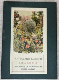 Vintage 1988 Book An Island Garden By Celia Thaxter - Illustrated By Childe Hassam - In Sleeve