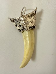 Silver Tooth Pendant By Berson.            LW-C2