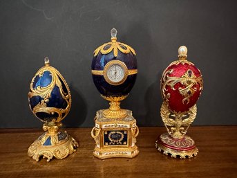 Another Trio Of Joan Rivers Collection Faberge Eggs