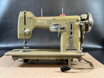 Vintage Sewing Machine: Necchi BU Mira With Complete Wonder Wheel