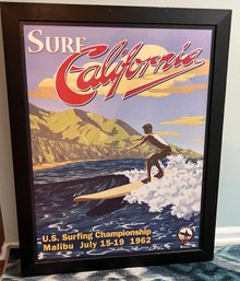 Large Surf Calif Framed Print