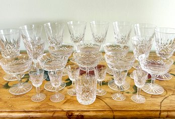 A Large Vintage Stemware Service, Possibly Waterford