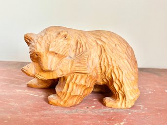 Authentic Hand Carved Bear