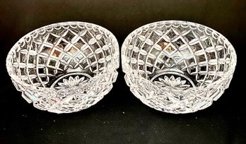 Vintage Pair Of Crystal Bowls