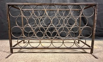 Twenty Six Bottle Metal Wine Rack