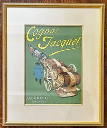 French Cognac Jaquet Poster In Gilded Frame