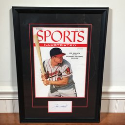 Fantastic 1956 SPORTS ILLUSTRATED Cover Signed By JOE ADCOCK - Also Comes With Signed Index Card - Nice Lot !