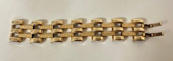 Vintage 12k Gold Filled Link Bracelet Made By P Craft 1950s.            LW-c2