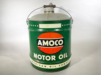 A Large, Authentic Vintage Amoco Oil Can