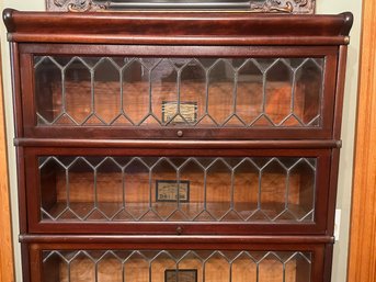 Leaded Glass Front 5 Stack Barrister Bookcase - Globe Wernicke