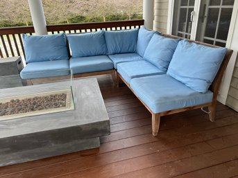 Kingsley Bate Petite Teak Outdoor Sectional Sofa