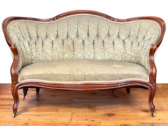 A Late Victorian Tufted Settee