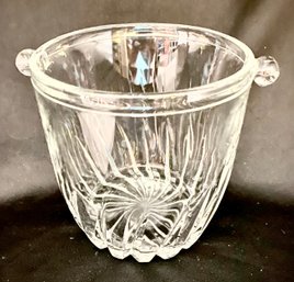 Vintage Arte Murano Italy Cut Crystal Ice Bucket