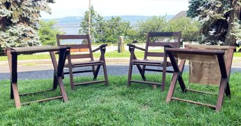 Antique Oak Folding Chairs And Folding Stools