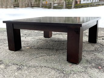 A Modern Solid Oak Coffee Table