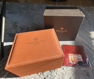 Inner And Outer Box Plus Paperwork For A Luxury PATEK PHILIPPE WRISTWATCH