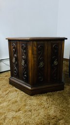 Vintage Octagonal Storage End Table 1 Of 2