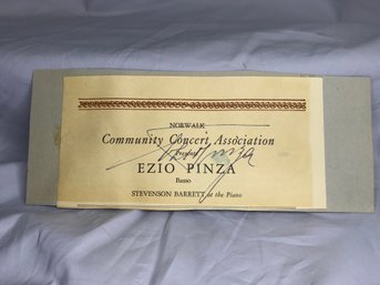 Very Nice Genuine Signature / Autograph EZIO PINZA Italian Opera Singer - 1892-1957 - Very Nice Piece