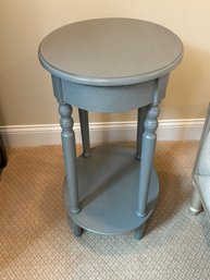 Round Blue Hand Painted Side Table