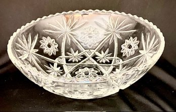 Vintage Prescut Clear Salad Bowl By Anchor Hocking