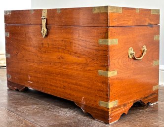 A Late 18th Century English Walnut Campaign Chest - Restored