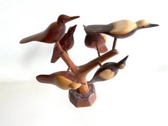 Charming Wood Tree Of Birds