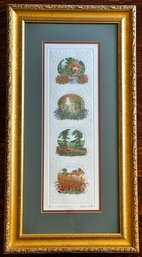 Stephen Whittle Limited Edition Hand Colored Embossed Etching, 'Wild Flowers', Signed In Gilded Frame