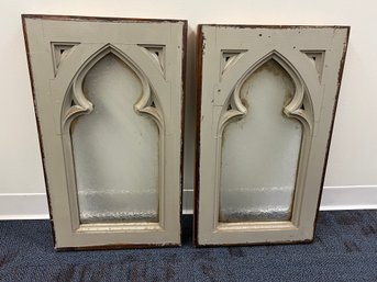 Pair Of Antique Church Windows