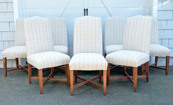 A Set Of Modern Upholstered Dining Chairs, Possibly Ethan Allen
