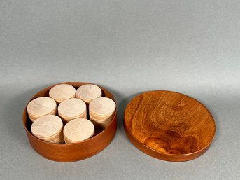 Wooden Shaker Style Box With Small Lidded Boxes