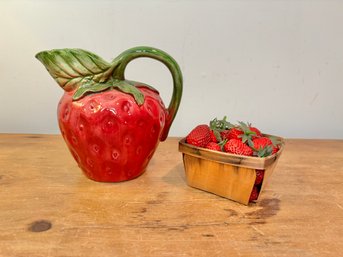 Vintage Kitch Strawberry Pitcher & More
