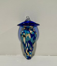 Colorful Blown Glass Wall Hanging Vase