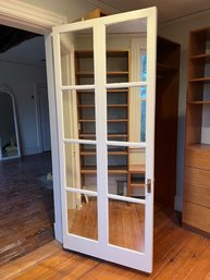 An 8 Lite French Door With Mirror Panels - Original To Victorian House