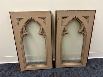 Pair Of Antique Church Windows