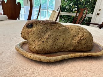 Absolutely Adorable Rabbit Lidded Butter Dish