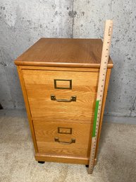 Portable 2 Drawer Wood Filing Cabinet 16x18x30'