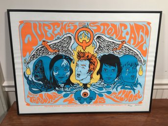 Very Cool Signed QUEENS OF THE STONE AGE Poster / Print By Jermaine Rogers 236/250 - Very Cool Piece - Framed