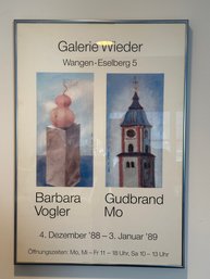 Barbara Vogler/gudbrand Mo Art Exhibit Poster In Frame