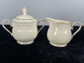 Lenox Golden Sand Dune Cream And Sugar Dish Set