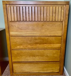 Vintage Oak 5-Drawer Chest