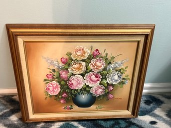 Floral Bouquet Cabbage Rose Painting