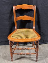 Nice Maple Side Chair With New Caned Seat