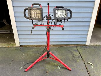 Craftsman 1000 Watt Dual Lights On Tripod Stand For Garage Or Shop