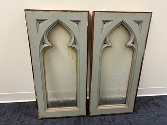 Pair Of Antique Church Windows