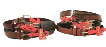 Eight McGregor Vintage Leather Belts In Varying Colors- Salesman Samples, NOS-Size 32 To 40