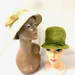 Sophisticated Pairing Of Vintage Ladies Hats - B. Altman's 5th Ave & The Oval Room At Ohrbach's