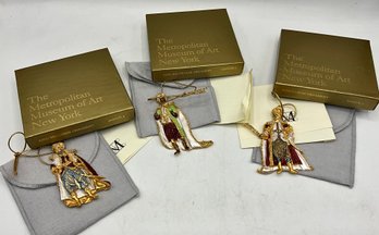 3 NEW Kings Metropolitan Museum Of Art Ornaments ~ King Melchior, King Balthazar & King Gaspar ~